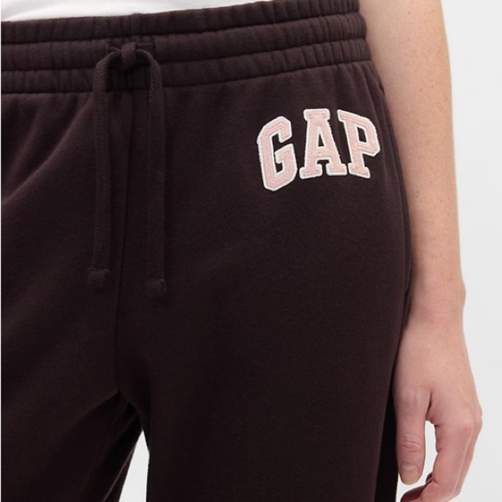 Gap Logo Joggers  Chocolate Brown and Pink- Size Medium